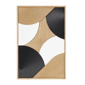Olivia & May Wooden Geometric Wall Decor MDF Farmhouse Vertical Art